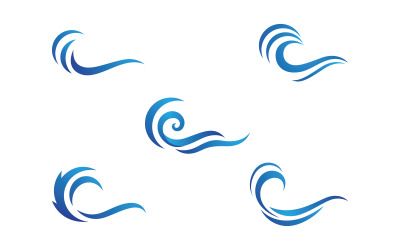 Ilustración de logotipo vectorial de onda de agua líquida (V1.157)