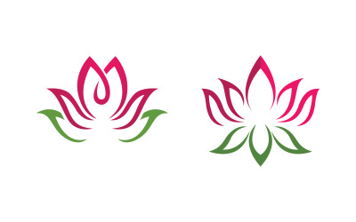 Logotipo de flor de loto para salón de belleza, cosmética y cuidado de la piel, diseño de icono vectorial v.114
