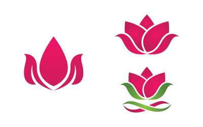 Lotusblume Logo Schönheitssalon Kosmetische Hautpflege Vektorsymbol Design v.117