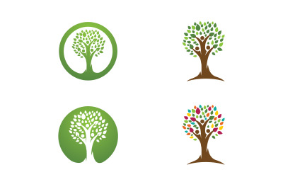 Stammbaum Social-Vektor-Symbol-Illustration Logo-Design v.2
