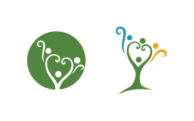 Stammbaum, soziales Vektorsymbol, Logo-Design, v.9