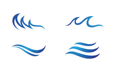 Water wave liquid vector Logo illustration design V1.154
