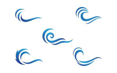 Water wave liquid vector Logo illustration design V1.157