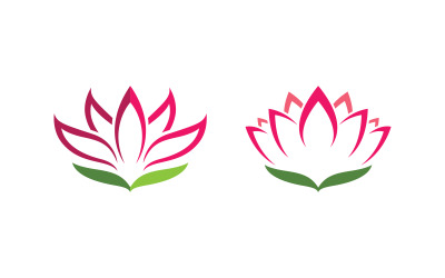 Diseño de icono vectorial para el logotipo de flor de loto de un salón de belleza, cosmético y cuidado de la piel (v.126)