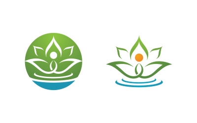 Logotipo de flor de loto para salón de belleza, cosmética y cuidado de la piel, diseño de icono vectorial v.132