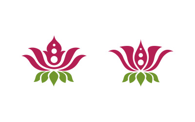 Logotipo de flor de loto para salón de belleza, cosmética y cuidado de la piel, diseño de icono vectorial v.135