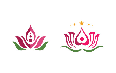 Lotus flower Logo Beauty Salon Cosmetic skincare vector icon design v.125