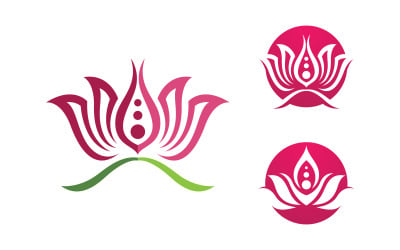 Lotus flower Logo Beauty Salon Cosmetic skincare vector icon design v.129