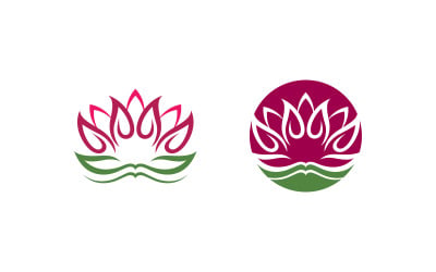 Lotus flower Logo Beauty Salon Cosmetic skincare vector icon design v.134