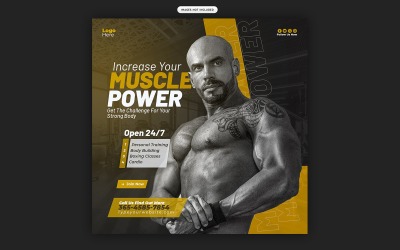 Mall för kampanj för fitnessstudio