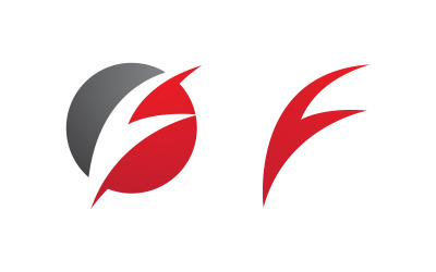 Plantilla de diseño vectorial de ilustración de icono de logotipo de letra F v.1