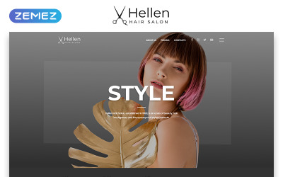 Hellen - Fodrászat klasszikus többoldalas HTML5 weboldal sablon