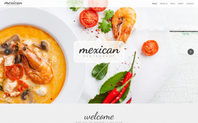 Modelo de site responsivo de restaurante mexicano