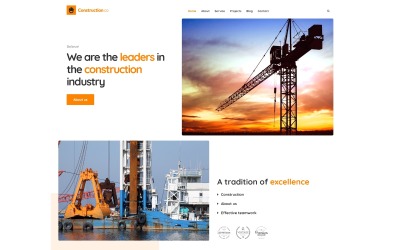 Responsivt Construction Business WordPress Theme WordPress-tema #52266