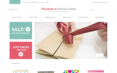 Responsivt Special Day Cards Magento-tema #52299