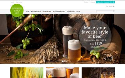 Tema PrestaShop reattivo del birrificio