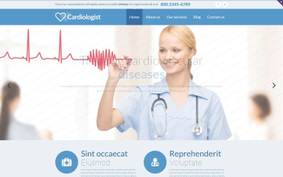 Tıbbi Duyarlı Web Sitesi Şablonu