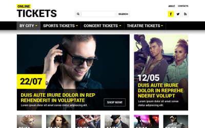 Tickets Website Responsive Website Template