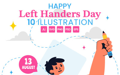10 Happy Left Handers Day Illustration