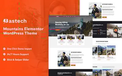 Bastech - тема WordPress Elementor для гір