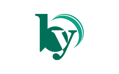 BY Letter Initial Logo Design Template