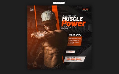 Sports and Fitness Social Media Post Template