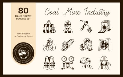 Coal Mine Industry Drawing Set