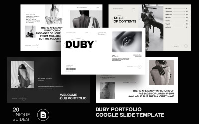 Duby Portfolio Google Slide-presentatiesjabloon