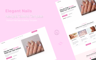 ElegantNails - Premium Tırnak Salonu ve Güzellik Şablonu | next.js ve tailwind