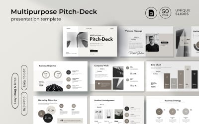 Multipurpose Pitch-Deck Google Slide Presentation Template