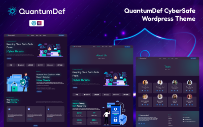 QuantumDef – Thème WordPress pour la cybersécurité et la protection des données