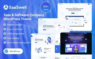 SaaSwell – современная адаптивная тема WordPress для SaaS, программного обеспечения и стартапов