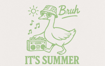 Lustiges Sommer png, Bruh It es Summer Shirt Design, Retro Sommergans, Trendy Vintage Beach png,