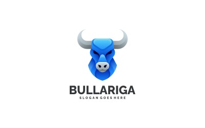 Projekt logo gradientowego nowoczesnego byka