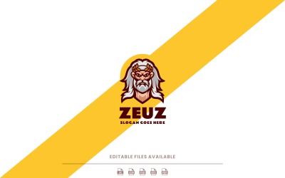 Zeus maskot Logo Tasarım Şablonu 310