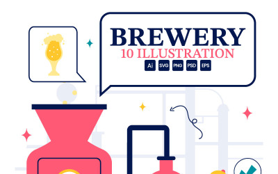 10 Beer Brewing Process Illustration