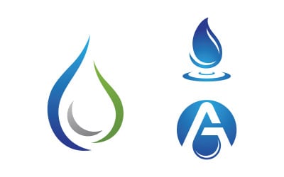 Water drop Plumbing Logo Template vector illustration v.124