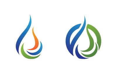 Water drop Plumbing Logo Template vector illustration v.126