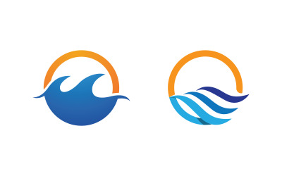 Water wave liquid vector Logo illustration design V1.158