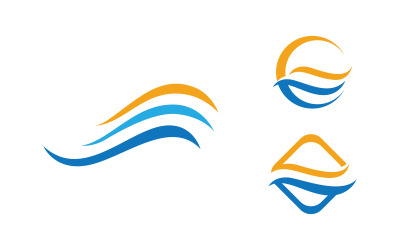 Water wave liquid vector Logo illustration design V1.162