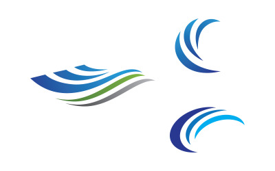 Water wave liquid vector Logo illustration design V1.163
