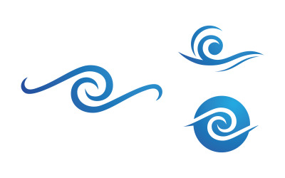 Water wave liquid vector Logo illustration design V1.167