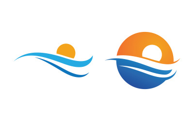 Water wave liquid vector Logo illustration design V1.169