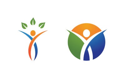 Healthy life Human fit sport logo sign illustration v.139