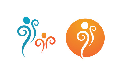 Healthy life Human fit sport logo sign illustration v.140