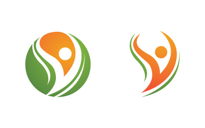 Healthy life Human fit sport logo sign illustration v.142