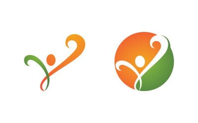 Healthy life Human fit sport logo sign illustration v.148
