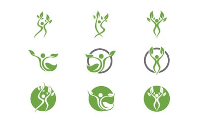 Healthy life Human fit sport logo sign illustration v.151