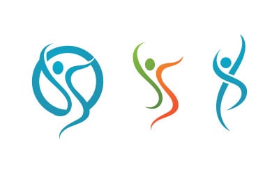 Healthy life Human fit sport logo sign illustration v.161