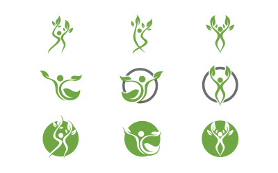 Illustrazione del logo sportivo in forma umana di una vita sana v.151